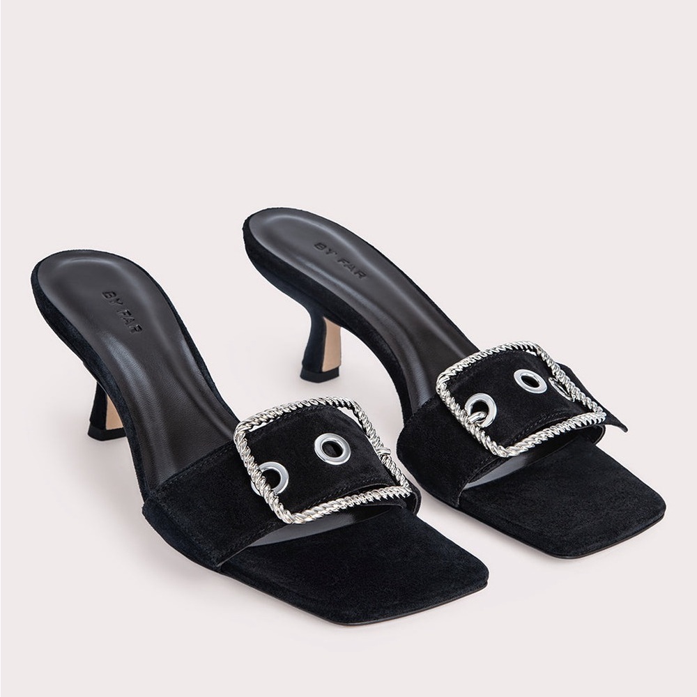 Suede By Far Kitten Heels